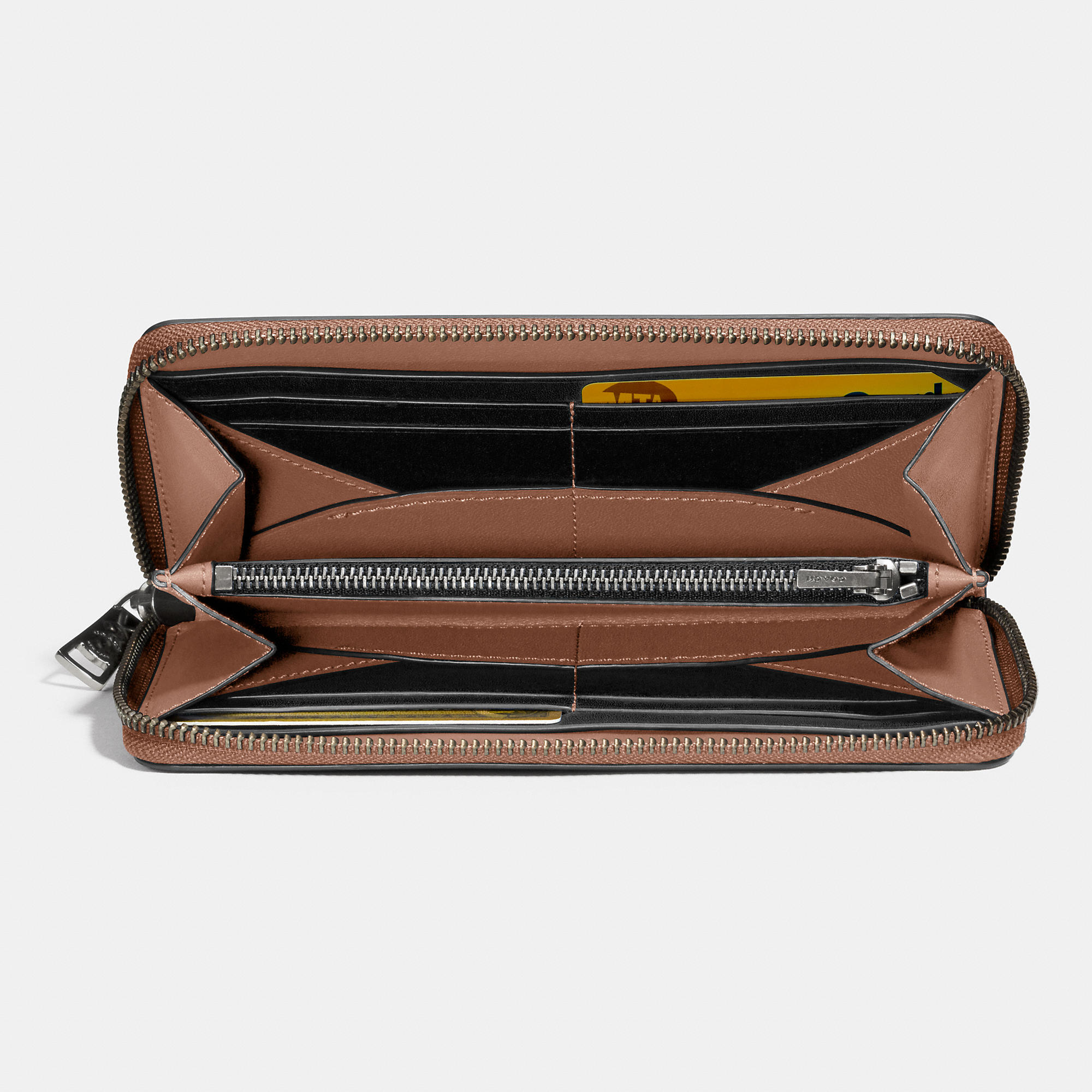 Causual Coach Accordion Zip Wallet In Glovetanned Leather  Causual Coach Accordion Zip Wallet In Glovetanned Leather